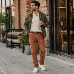 Lucky Brand Mens Athletic Fit Pants 40x32 Tobacco Brown 5 Pocket Denim Jeans